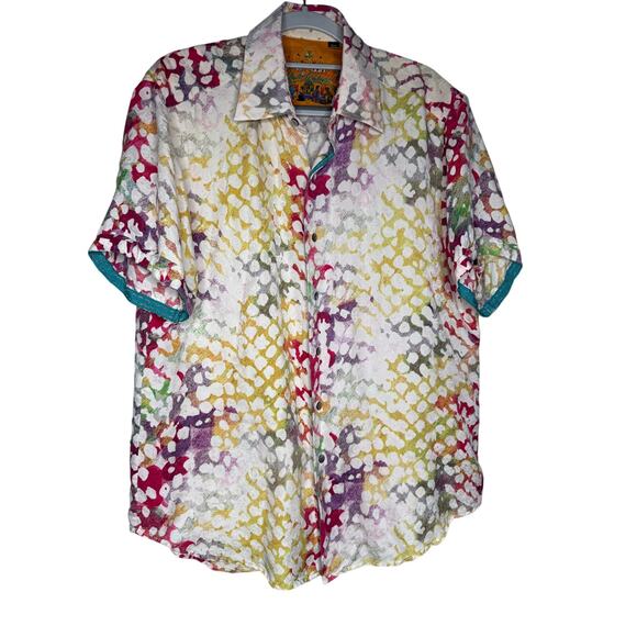 Silk Road by Robert Graham colorful button down top  - Picture 1 of 9